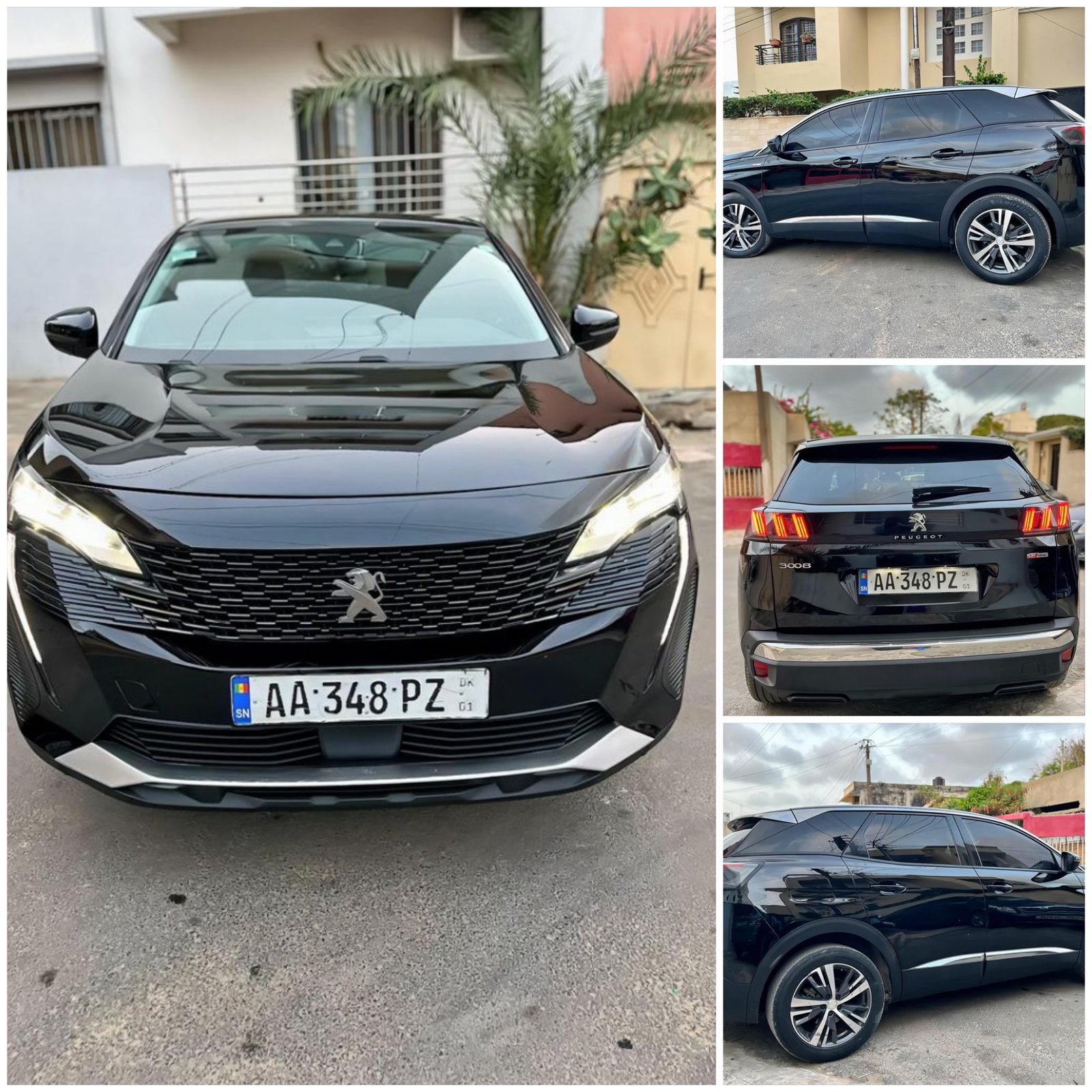 PEUGEOT 3008 GT_LINE  Année 2022 Automatique Diesel ⛽️  Kilométrages 63.000km Full options: grand écran tactile caméra de recule intérieur semi cuir noir clé let's go toit ouvrant Climatisé version 4X4  PRIX : 16.500.000